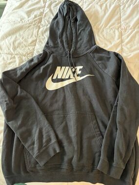 Nike Black Hoodie with White Logo
